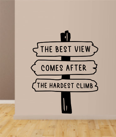 The Best View Sign Wall Decal Home Decor Vinyl Art Sticker Bedroom Quote Nursery Baby Teen Boy Girl School Inspirational Adventure Travel Family