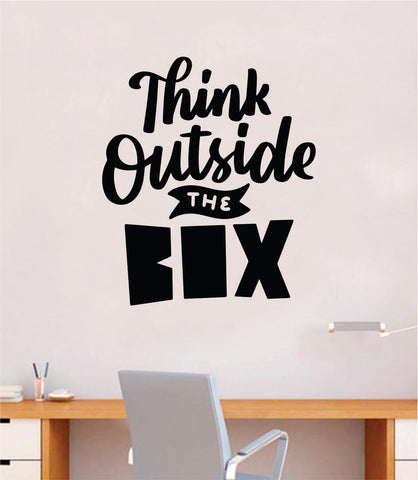 Think Outside the Box V3 Wall Decal Sticker Home Decor Vinyl Art Bedroom Teen Inspirational Quote Cute School Nursery Baby Kids Science
