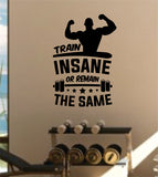 Train Insane or Remain the Same V2 Wall Decal Sticker Vinyl Art Bedroom Room Home Decor Inspirational Motivational Teen Gym Fitness Health Lift
