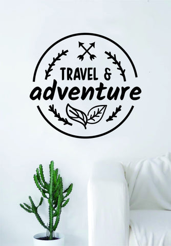 Travel & Adventure Quote Wall Decal Sticker Bedroom Living Room Art Vinyl Beautiful Inspirational Travel Wanderlust