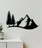 Trees and Mountains Wall Decal Home Decor Sticker Art Vinyl Bedroom Boys Girls Teen Baby Nursery Nature Adventure Travel