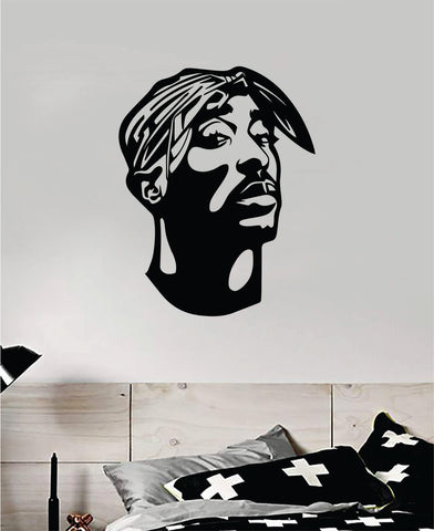 Tupac Face Wall Decal Home Decor Vinyl Sticker Bedroom Room Art 2pac Music Rap Kids Teen Girls