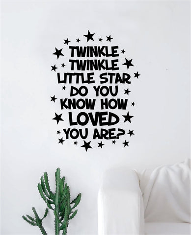 Twinkle Little Star Wall Decal Decor Art Sticker Vinyl Room Bedroom Teen Kids Nursery Inspirational Home Baby Playroom Love