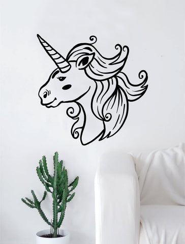 Unicorn V4 Wall Decal Sticker Vinyl Room Decor Decoration Art Bedroom Cute Magical Horse Girl Teen