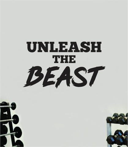 Unleash The Beast V2 Quote Wall Decal Sticker Vinyl Art Home Decor Bedroom Boy Girl Inspirational Motivational Gym Fitness Health Exercise Lift Beast