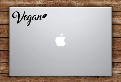 Vegan Leaf Laptop Apple Macbook Car Quote Wall Decal Sticker Art Vinyl Inspirational Veggies Healthy