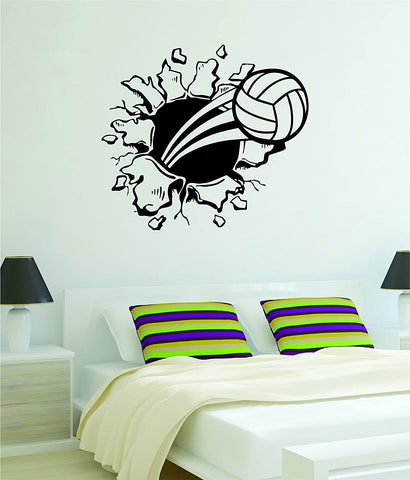 Volleyball Burst Wall Decal Sticker Vinyl Art Home Decor Bedroom Kids Teen Baby Sports Beach Boy Girl Ocean