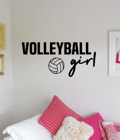 Volleyball Girl Wall Decal Sticker Vinyl Art Bedroom Room Home Decor Quote Ball Teen Baby Nursery School Fitness Inspirational Sports Beach