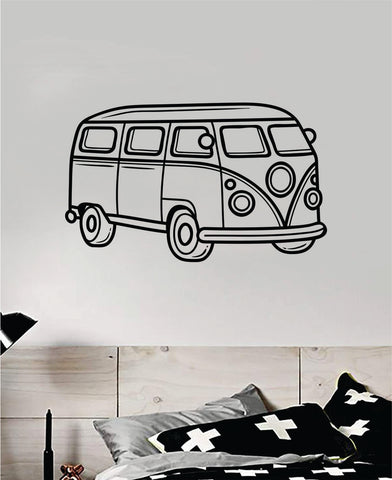VW Mini Bus V3 Wall Decal Home Decor Vinyl Sticker Art Bedroom Room Teen Kids Baby Girls Surf Car Volkswagen Hippie Travel