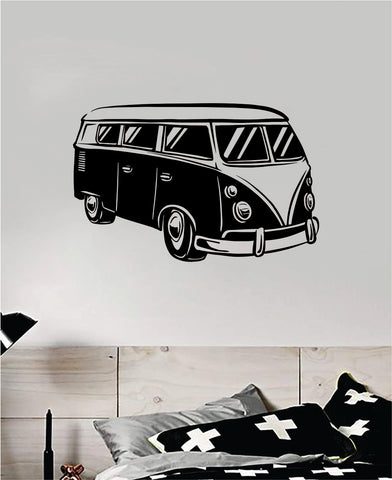 VW Mini Bus V4 Wall Decal Home Decor Vinyl Sticker Art Bedroom Room Teen Kids Baby Girls Surf Car Volkswagen Hippie Travel