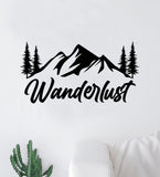 Wanderlust Mountains Trees Wall Decal Sticker Vinyl Art Decor Bedroom Boy Girl Baby Nursery Adventure Travel