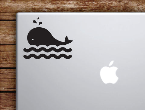 Whale Laptop Wall Decal Sticker Vinyl Art Quote Macbook Apple Decor Car Window Truck Teen Inspirational Girls Animals Ocean