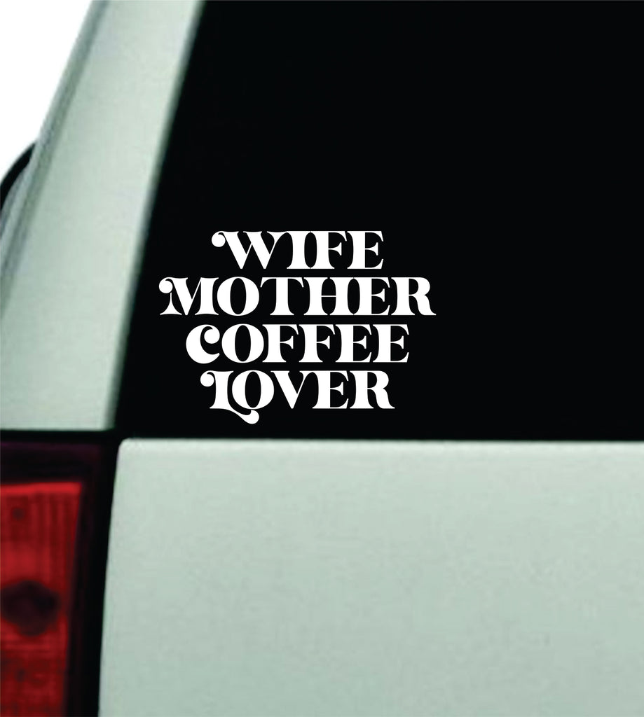 Wife Mom Boss Crown Sticker Decal - White 6" Vinyl Die-Cut For Car, Laptop, Cup