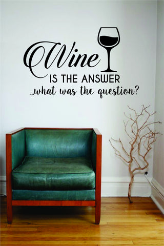 W is the Answer Wall Decal Sticker Room Art Vinyl Beautiful Quote Funny Adult Man Cave Kitchen