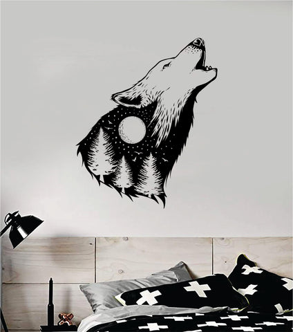 Wolf Adventure V2 Decal Sticker Wall Vinyl Art Wall Bedroom Room Home ...