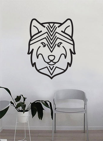 Wolf Face V3 Animal Design Decal Sticker Wall Vinyl Art Home Room Decor Bedroom Dog Boho Teen Kids Baby