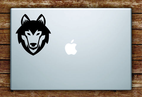Wolf Face Laptop Apple Macbook Quote Wall Decal Sticker Art Vinyl Animal Dog