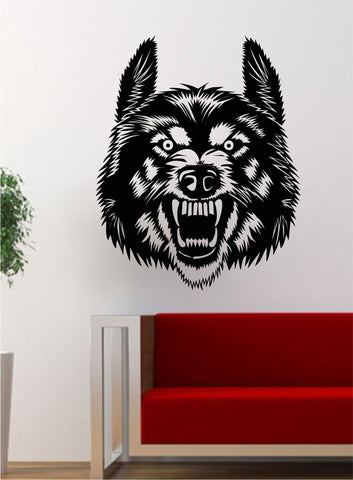 Wolf Face Animal Design Decal Sticker Wall Vinyl Art Home Room Decor