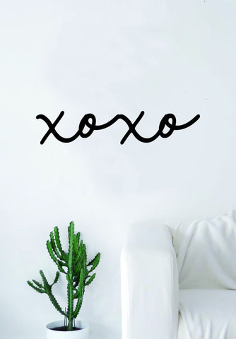 XOXO Cursive Quote Wall Decal Sticker Bedroom Living Room Art Vinyl Beautiful Cute Hugs Kisses Love