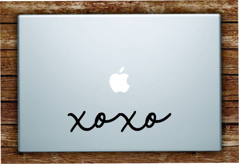 XOXO Laptop Apple Macbook Quote Wall Decal Sticker Art Vinyl Beautiful Inspirational Girls Hugs Kisses Cute