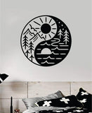 Yin Yang Adventure Wall Decal Home Decor Vinyl Sticker Art Bedroom Room Teen Baby Girls Yoga Mountains Travel