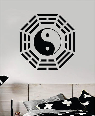 Yin Yang V2 Quote Wall Decal Sticker Decor Vinyl Art Bedroom Teen Good Vibes Happy Yoga Balance Namaste Meditate
