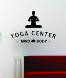 Yoga Center Decal Sticker Wall Vinyl Art Words Decor Meditation Lotus Flower