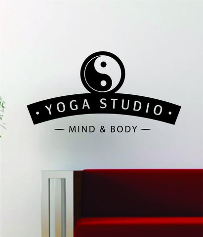 Yoga Studio v3 Decal Sticker Wall Vinyl Art Words Decor Meditation Yin Yang