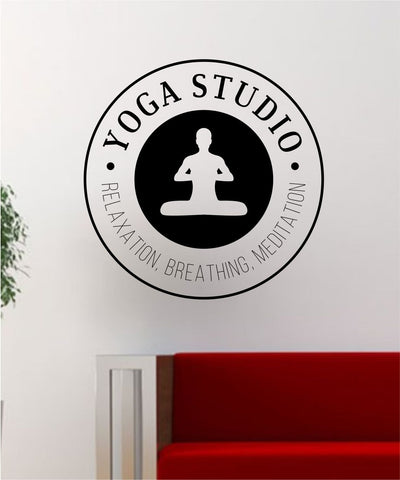 Yoga Studio Quote Decal Sticker Wall Vinyl Art Words Decor Decoration Room Meditation