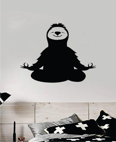 Yoga Sloth Wall Decal Home Decor Vinyl Art Sticker Bedroom Room Teen Baby Nursery Cute Animal Namaste Meditate